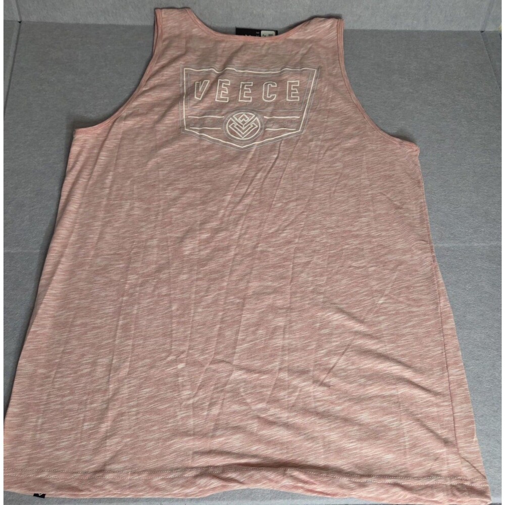 VEECE Armor Tank Top Men's XL Pink Heather Sleeveless Graphic Back NWT V1162